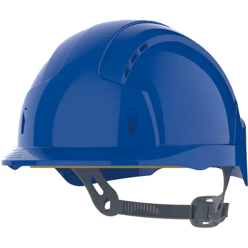 Protectia capului recomandata - JSP EVOLITE, Cască de protecție, calotă din ABS, suspensie textilă cu fixare în 6 puncte, reglare rapidă cu rotiță (Ratchet)