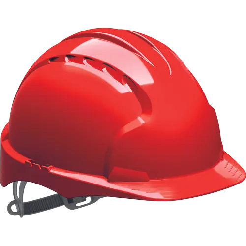 CĂȘTI DE PROTECȚIE - JSP EVO2, Cască de protecție pentru electricieni, calotă din polietilenă HD, suspensie din plastic cu fixare în 6 puncte, reglare cu clips (Slip Ratchet)