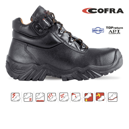 ÎNCĂLȚĂMINTE - K2 S3 HI CI HRO SRC, Bocanci de protecție din piele cu bombeu nemetalic, lamelă antiperforație nemetalică, fețe hidrofobizate