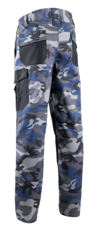 KAMMO, Pantaloni în talie din twill bumbac-poliester-elastan, întărituri Oxford, croială slim fit, 270 g/mp [3]