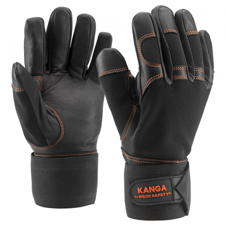PROTECȚIA MÂINILOR - KANGA, Mănuși anti-vibrații din piele netedă de bovină și gel, spate din nailon/Lycra®