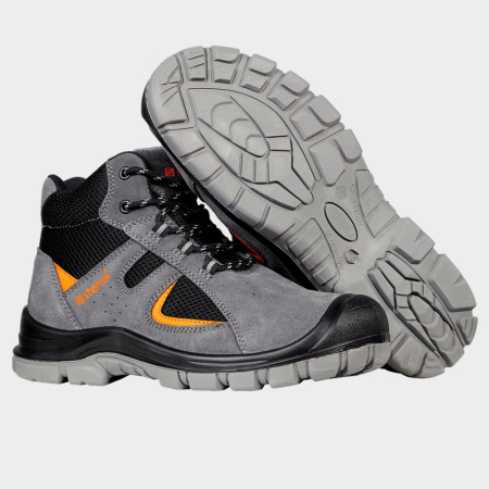 KASTOR 2.0 MID S1, Bocanci de protecție din piele velur și material textil, bombeu metalic [6]