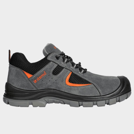 Pantofi de protecție S1 - KASTOR 2.0 S1, Pantofi de protecție din piele velur și material textil, bombeu metalic