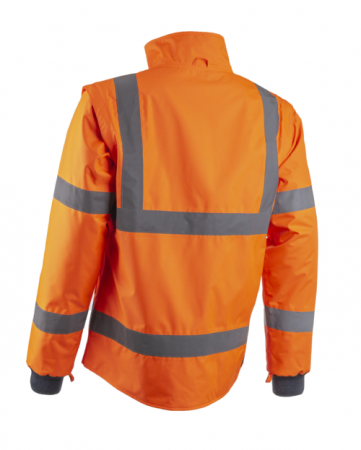 KAZAN 2 in 1, Jacheta HI-VIS multifunctională din poliester Oxford 300D, 280 g/mp, căptușeală termică 120 g/mp [3]