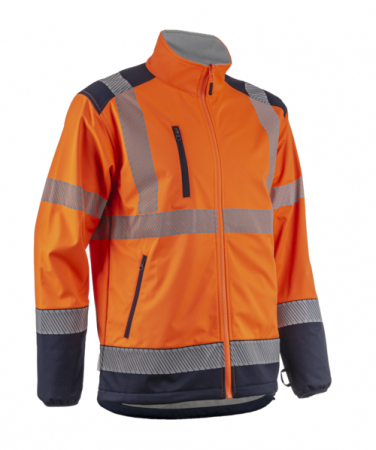 KAZAN, Jachetă HI-VIS tip Softshell, din poliester, membrană TPU, 300 g/mp [4]