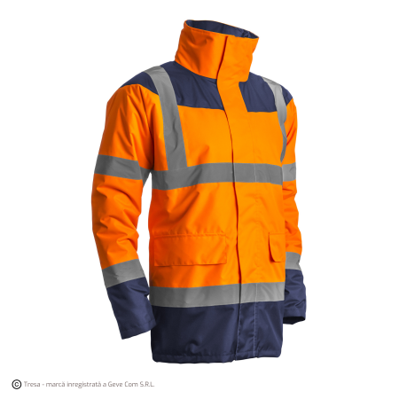 Îmbrăcăminte REFLECTORIZANTĂ (HI-VIS) - KETA, Jachetă HI-VIS impermeabilă, din poliester Oxford 300D, căptușeală din poliester 160 g/mp