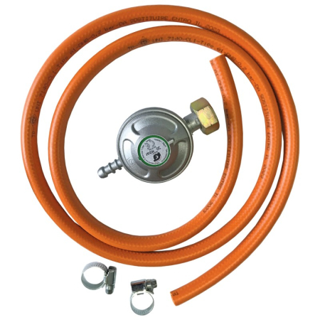 SCULE & MATERIALE - Kit regulator de presiune pentru butelie de gaz, furtun 1,5 m și 2 coliere