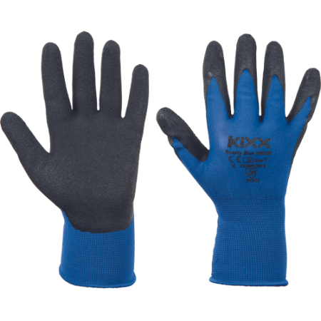 Protecție mecanică - KIXX BEASTY BLUE Mănuși Nailon cu Latex Albastru
