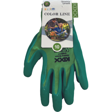 KIXX GROOVY GREEN - Mănuși Nailon cu Latex [2]