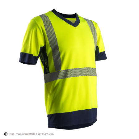 KOMO, Tricou hi-viz cu mâneci scurte, din tricot Bird-Eye 55% bumbac, 45% poliester, 150 g/mp [3]