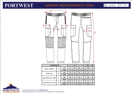 KX341, Pantaloni Hi-Vis Jogger PW3 Flexi, din poliester 93% și elastan 7%, 270 g/mp [2]