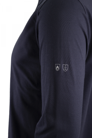 COVERGUARD LAURITS, Bluză polo cu mâneca lungă, ingnifugă și antistatică (ESD), din modacrilic. bumbac și fibră antistatică, 180 g/mp [2]