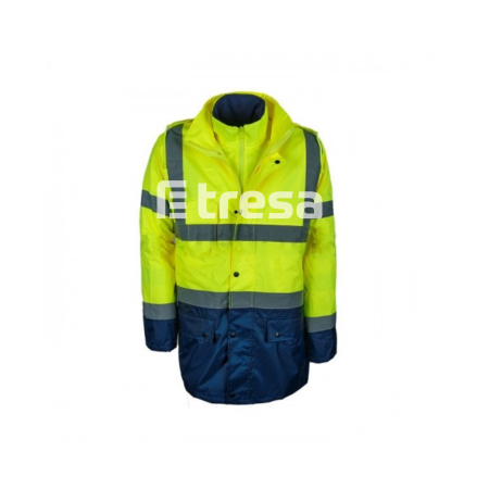 Jachete reflectorizante (HI-VIS) - LEEDS, Scurta de iarna 5 in 1, reflectorizanta, multifunctionala din poliester si PU
