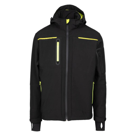 Jachete - LEGGERA, Jachetă stretch cu glugă detașabilă din poliester, spandex și membrană TPU, 320 g/mp