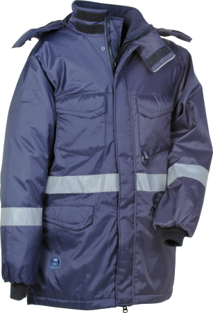 Imbracaminte TERMOIZOLANTĂ - LEIDA V168, Scurtă pentru depozite frigorifice din 100% nailon Oxford, 200 g/mp, benzi reflectorizante