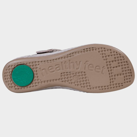 LEON LADY PEARL, Saboți de damă din piele naturală perforată cu branț gel și talpă PU antiderapantă [2]