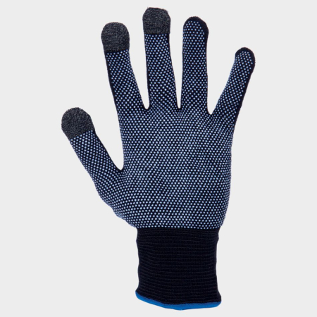 Mănuși Textile Simple - LEON TOUCHSCREEN, Manusi tricotate din bumbac cu lycra, compatibile ecrane tactile, puncte PVC antiderapante