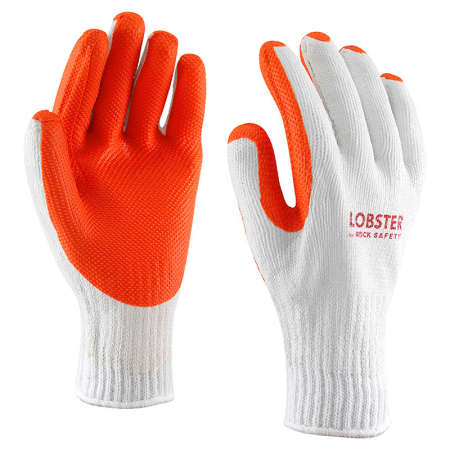 Protecție mecanică - LOBSTER, Mănuși tricotate rezistente la tăiere, din bumbac-poliester, imersate în latex