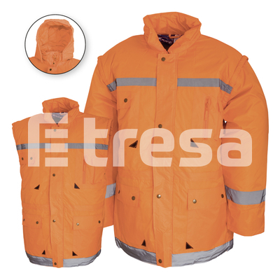Jachete reflectorizante (HI-VIS) - LONDON, Scurta de iarna 2 in 1 din nylon si PVC