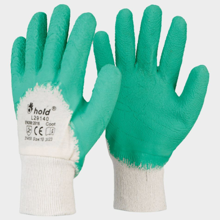 PROTECȚIA MÂINILOR - LOOT, Manusi de protectie imersate din latex si bumbac tricot, fara cusaturi