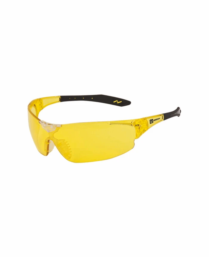 PROTECȚIA OCHILOR - M4200, Ochelari de protecție cu lentilă galbenă din policarbonat, filtru UV, tratament anti-aburire, tratament anti-zgâriere