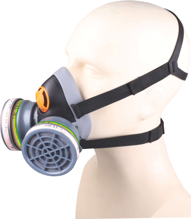 PROTECȚIE RESPIRATORIE - M6400 A1B1E1K1 P3, Semimască reutilizabilă din polipropilenă cu filtre combinate, mărimi M-L