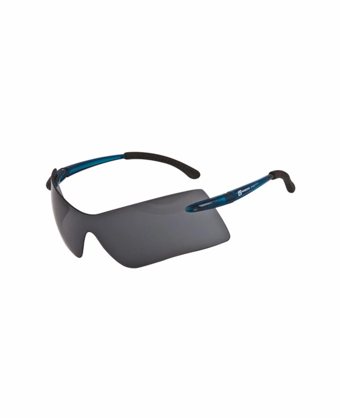 Ochelari de protecție - M9100, Ochelari de protecție din policarbonat cu lentilă fumurie, capete brațe din cauciuc, anti-aburire și anti-zgâriere, EN 166/170/172