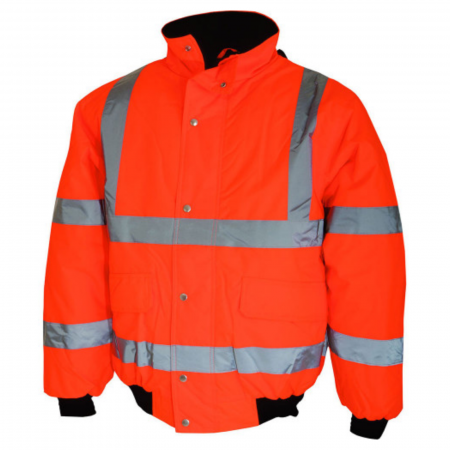 Jachete reflectorizante (HI-VIS) - OSLO, Jachetă HI-VIS de iarnă tip Pilot, din poliester Oxford si membrană PU, căptușeală termică 220 g/mp