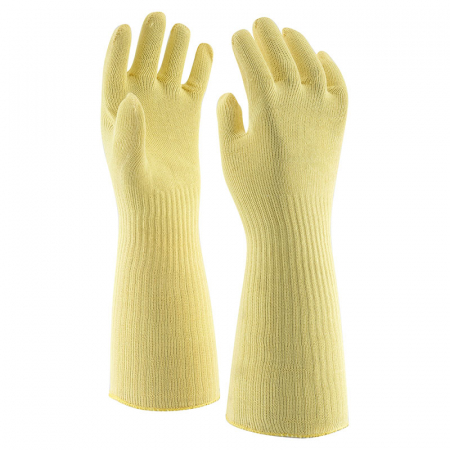 PROTECȚIA MÂINILOR - MAMMOTH-2T-LO, Mănuși de protecție la tăiere din Kevlar, tricotate din 2 fire, cu manșetă lungă de 40 cm