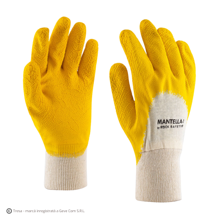 Protecție chimică si biologică - MANTELLA-1, Mănuși de protecție din bumbac, imersate în latex