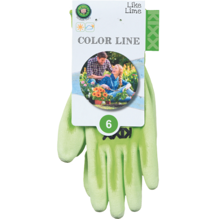 Mănuși KIXX Like Lime PU verde, protecție palmă și degete [3]