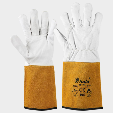 PROTECȚIA MÂINILOR - Manusi sudura HORNERO, piele bovina premium, coasere Kevlar