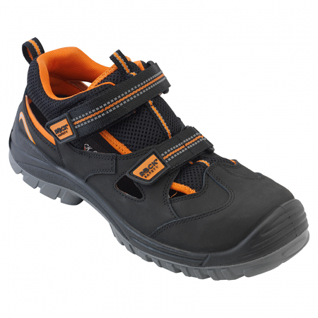 Sandale - MASTER S1P, Sandale de protecție din piele nubuck, bombeu din fibră de sticlă și lamelă antiperforație, talpă SRC