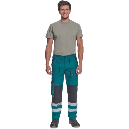 Pantaloni si salopete reflectorizante (HI-VIS) - MAX NEO REFLEX, Pantaloni în talie din bumbac 100%, 260 g/mp