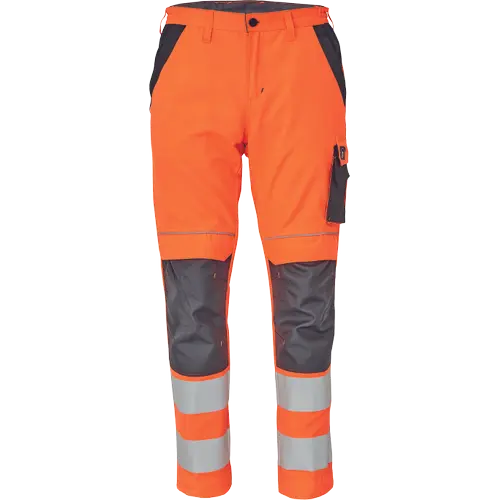 Îmbrăcăminte REFLECTORIZANTĂ (HI-VIS) - MAX VIVO HV, Pantaloni în talie din poliester și bumbac, 250 g/mp, cu întărituri Oxford 600D