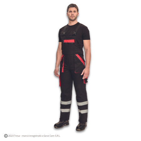 MAX WINTER RFLX, Pantaloni de iarnă cu pieptar din bumbac 260 g/mp, elemente HI-VIS, căptușeală termică [1]