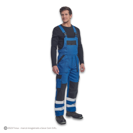 MAX WINTER RFLX, Pantaloni de iarnă cu pieptar din bumbac 260 g/mp, elemente HI-VIS, căptușeală termică [6]