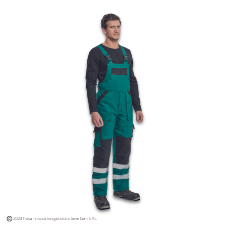 MAX WINTER RFLX, Pantaloni de iarnă cu pieptar din bumbac 260 g/mp, elemente HI-VIS, căptușeală termică [3]
