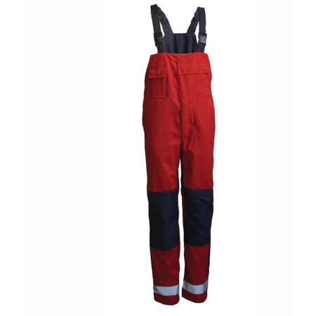 MERU, Pantaloni de protecție multi-risc cu pieptar din țesătură Tecapro, 79% bumbac ignifug, 20% poliester și 1% fibră antistatică, 260 g/mp [2]