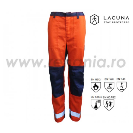 MERU, Pantaloni de protecție multi-risc în talie din țesătură Tecapro, 79% bumbac ignifug, 20% poliester și 1% fibră antistatică, 260 g/mp [2]