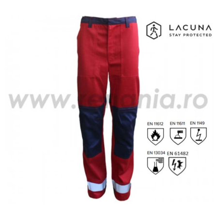 MERU, Pantaloni de protecție multi-risc în talie din țesătură Tecapro, 79% bumbac ignifug, 20% poliester și 1% fibră antistatică, 260 g/mp [4]