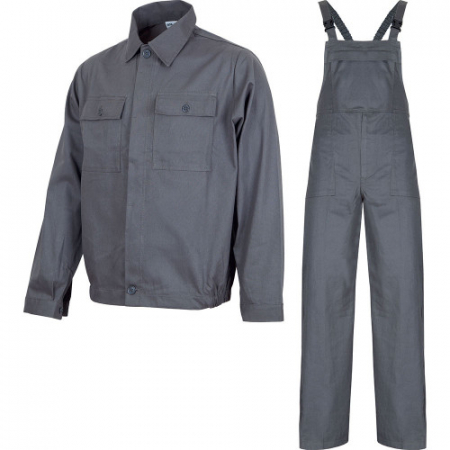 MEX, Costum salopetă cu pieptar din bumbac, 260 g/mp [4]