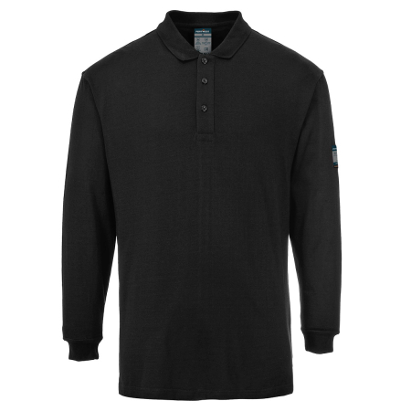 Îmbrăcăminte IGNIFUGĂ (ANTI-FLACĂRĂ) - MODAFLAME, Tricou polo ignifug cu mânecă lungă din modacrilic și bumbac, 200 g/mp