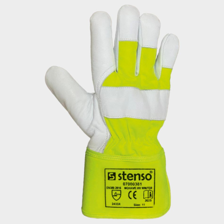 PROTECȚIA MÂINILOR - MOHAVE HV WINTER, Mănuși de protecție din piele și material textil, de înaltă vizibilitate, căptușeală termică