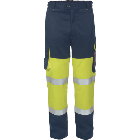 Îmbrăcăminte REFLECTORIZANTĂ (HI-VIS) - MULTINORM TAP PM HV, Pantaloni reflectorizanți din modacrilic și bumbac