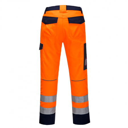 MODAFLAME - MV36, Pantaloni HI VIS antistatici, antichimici, ignifugi din modacrilic, poliester și fibre carbon, 300 g/mp [1]