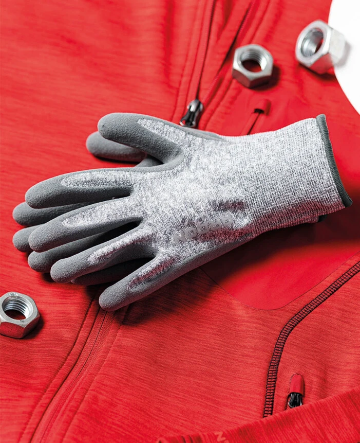 NATURE TOUCH, Mănuși de protecție mecanică din poliester reciclat și spandex, imersate în spumă de latex [1]
