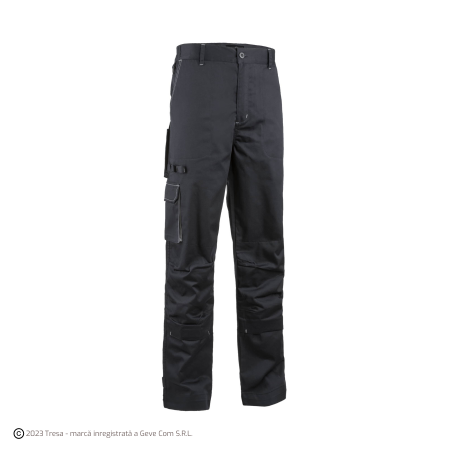 Pantaloni standard - NAVY/PADDOCK II, Pantaloni în talie din twill bumbac-poliester, cu protecție pentru genunchi, 245 g/mp