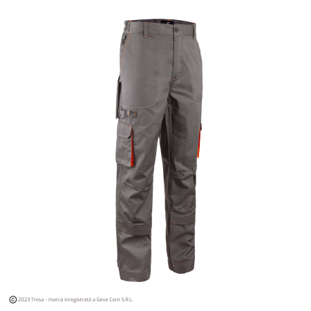 NAVY/PADDOCK II, Pantaloni în talie din twill bumbac-poliester, cu protecție pentru genunchi, 245 g/mp [4]
