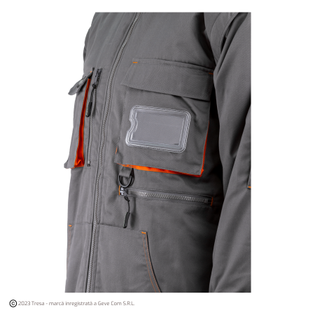 NAVY/PADDOCK II, Parka de iarnă cu glugă detașabilă, din twill bumbac-poliester, căptușeală 220 g/mp [6]